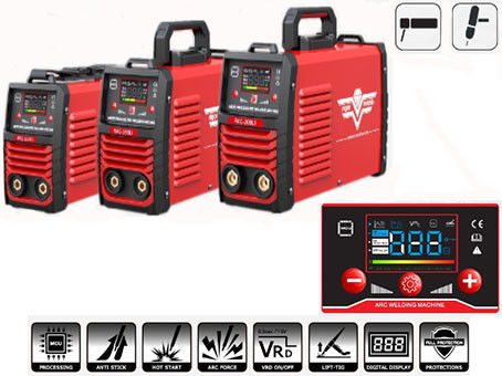 Rigor LCD Display Smart Arc Force Welding Machine IGBT 1.6-5.0mm الکترود Soldar